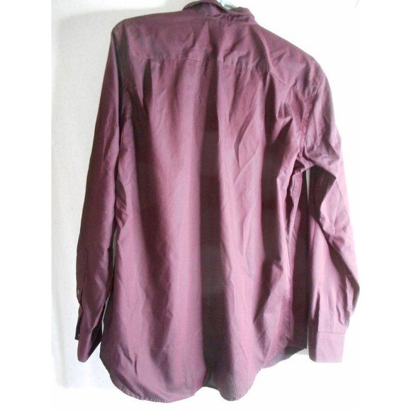 Van Heusen Purple Black Striped Dress Shirt - Picture 4 of 4